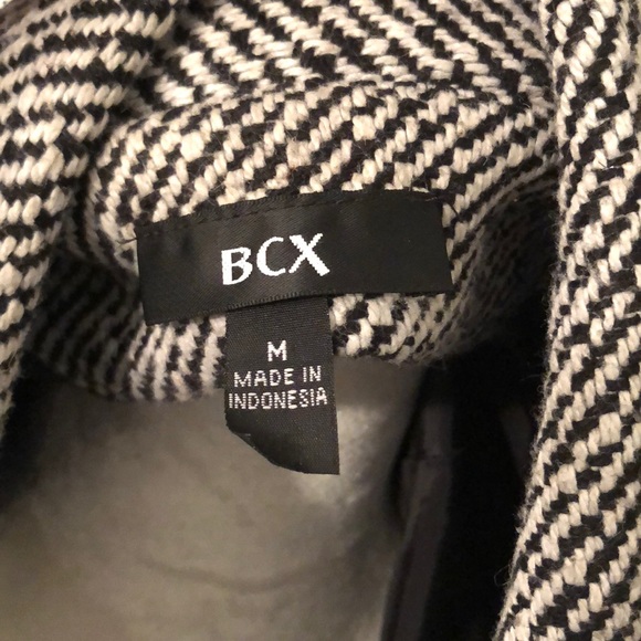 BCX Black and White Women’s Tweed Peacoat - Picture 3 of 3